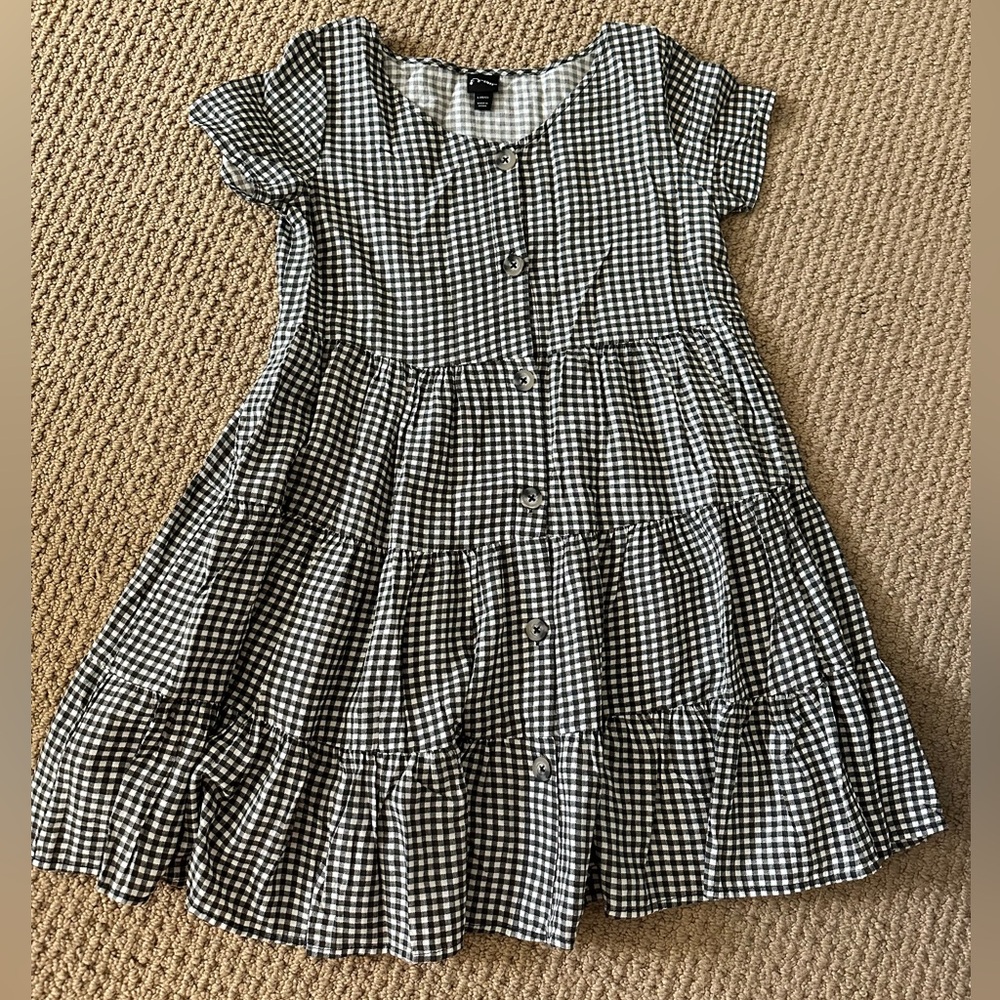 Art Class Black and White Ruffled Tiered Sundress